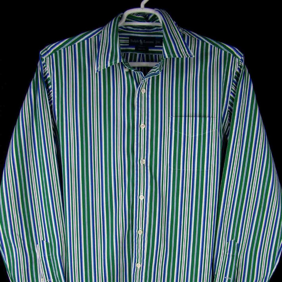 RALPH LAUREN Custom Fit Cotton Button Down Shirt - Picture 2 of 4